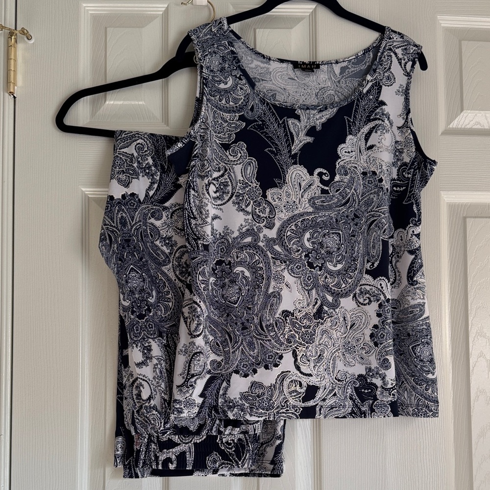 Iman Two-Piece Set – Sleeveless Top & Matching Pants - L - Picture 1 of 13